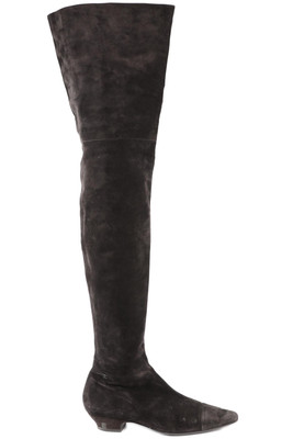 Chanel Black 2018 Suede Overknee Boots EU 38,5 UK 5,5 US 8,5