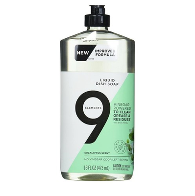 #ad #ad 2 Bottles x 9 Elements Liquid Dish Soap Eucalyptus Scent 16 oz each $13.99