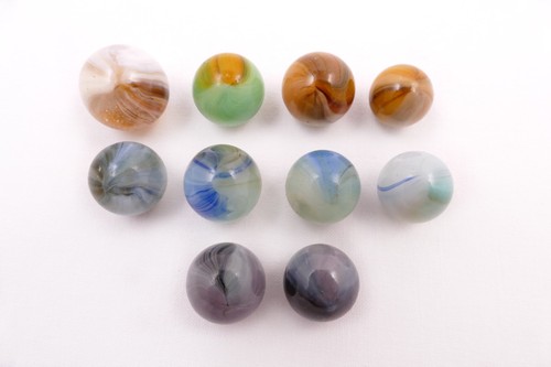 Lot of 10 Vintage Master Marbles Patch and Sunburst Style