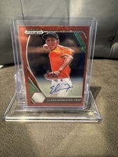 Elmer Rodriguez-Cruz Auto 2021 Panini Prizm Draft Picks Red Prizm 12/99! #PDP105