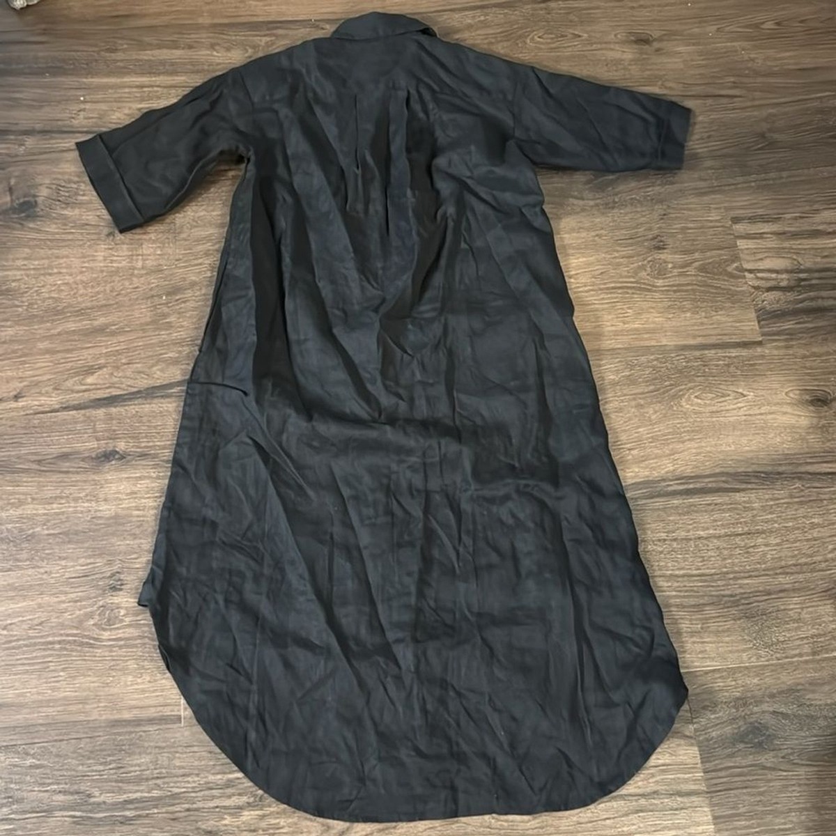 NWT! Banana Republic Black Linen Asymmetrical Shirt Dress - Size XXL | eBay