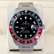 Rolex GMT-Master II 40mm Coke Red Black Bezel Steel 2006 Oyster 16710