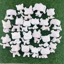 Custom Random 9pcs LPS White Bases Cat Dog Deer Fox Woft DIY Toy Kid Gift Design