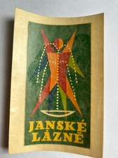 Vintage HOTEL JANSKE LAZNE Decal Czech Republic 5 x 3