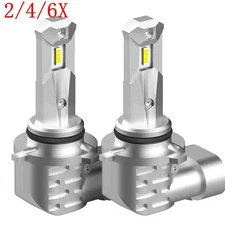 2/4/6X 9006 Low Beam LED Headlight Bulbs Conversion Kit 6500K 30000LM White