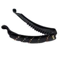 banana clips for thick hair,Rhinestone Hair Claw Clips women black