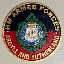 Argyll and Sutherland Highlanders Plaque Scottish Regiment Military  Sign 24cm