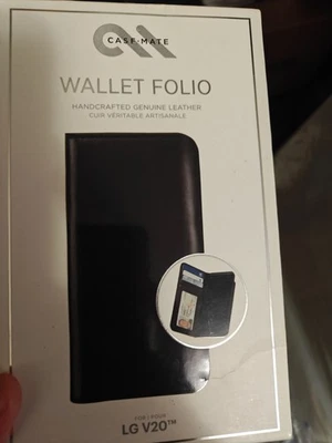 LG V20 Case – Case-Mate Black Wallet Folio with Card Slots & Magnetic Closure - Image 1 of 4