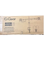ErGear Dual Monitor Desk Mount Black EGCM1, Metal, Fully Adjustable