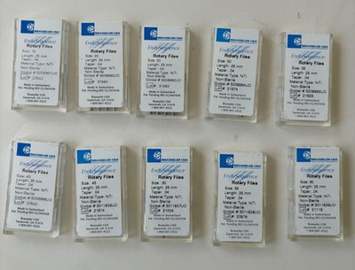 Brasseler Endosequence Rotary Files 25 mm .04 Taper FOUR PACK