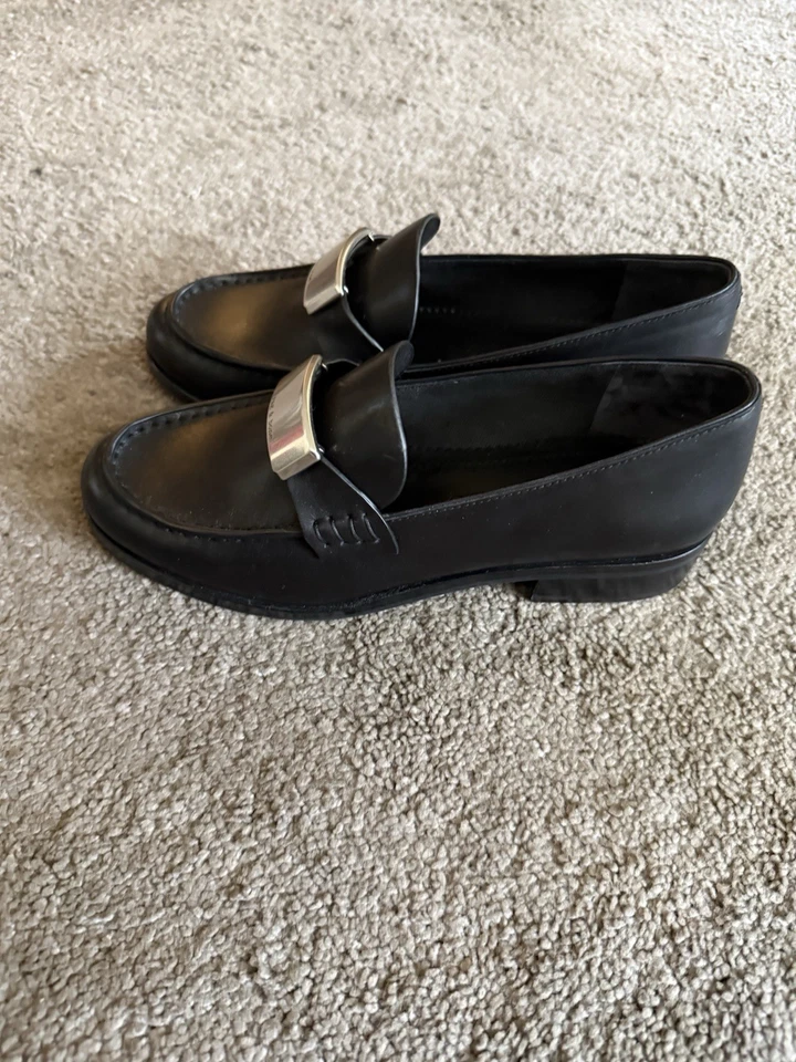 Mocasín Rag & Bone para mujer Canter EU 39.5 US 9.5 cuero negro sin cordones Foto 3 de 4