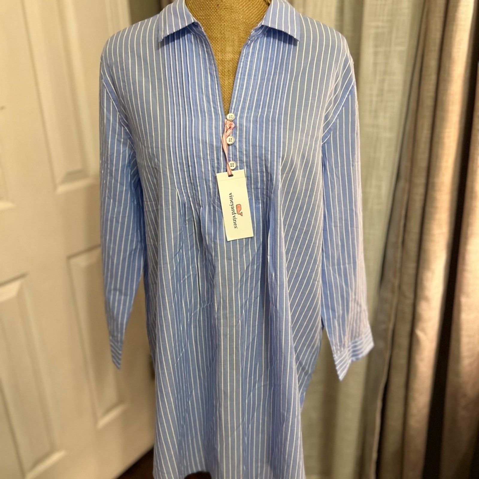 Vineyard Vines Blue and White Striped Blouse
