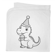 'Party Dinosaur' Cotton Baby Blanket / Shawl BY00048833