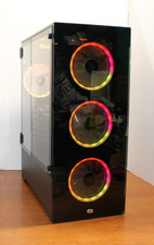 NEW RGB Gaming PC Desktop Computer Intel 3.7 Ghz RX 580 8GB 512GB 16 WIFI