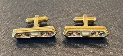 1962 Impala cuff links gold plated by Balfour, vintage