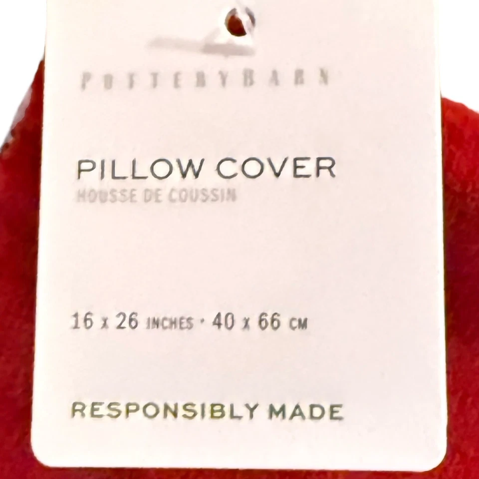 Pottery Barn Kirk Patchwork Plaid Lumbar Pillow Cover 16x26 Velvet Back NWT Xmas - Image 2 of 4