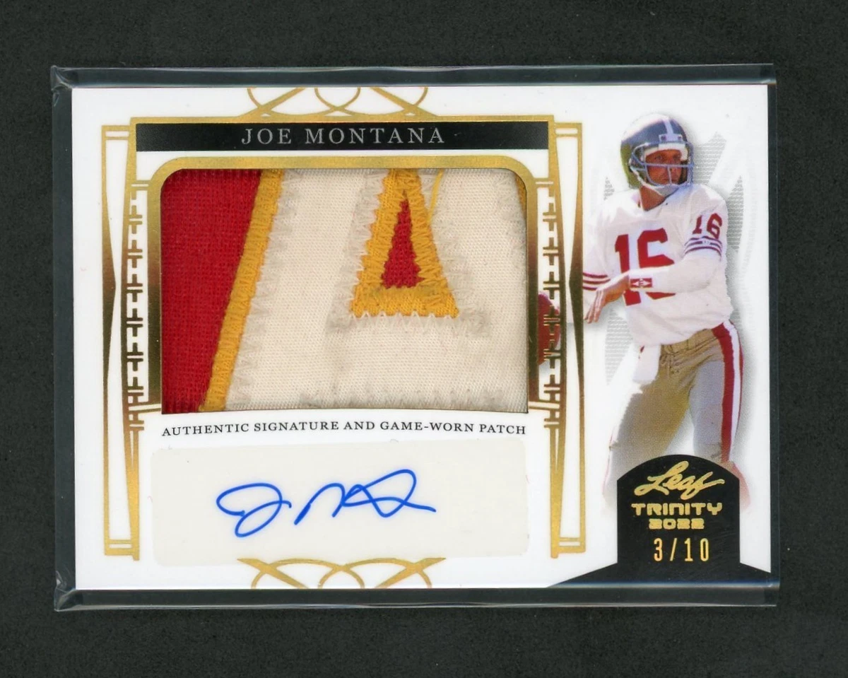 Panini Joe Montana Autographed Football Sports Trading Cards