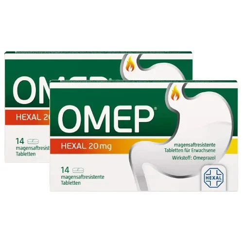 HEXAL AG Omep Hexal 20 mg Magensaftresistente Tabletten Set (2x14st) 2 St