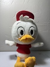 Disney Store DuckTales Huey 10  Plush Stitched Eyes Red Shirt  Hat Duck Tales