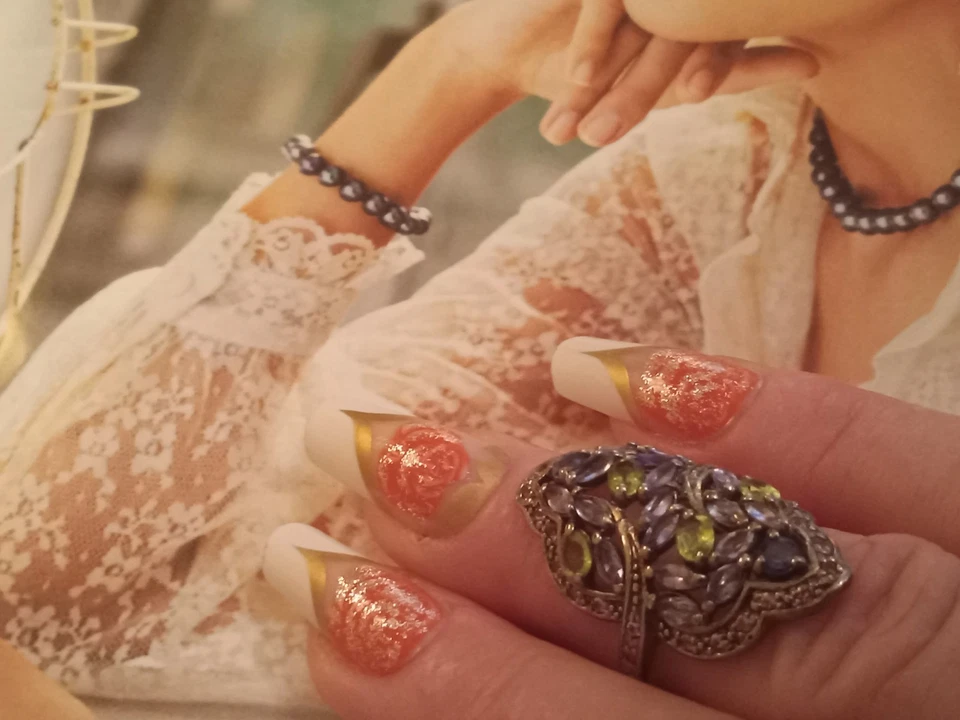 Multi Stone  Beautiful Sparkle Ring 925 Sterling Silver Size 7 - Image 2 of 4