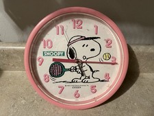 Vintage Snoopy Tennis Wall Clock Pink Citizen...
