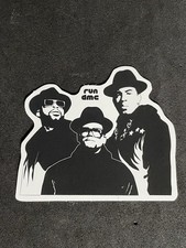RUN DMC B&W Sticker Logo Iconic 90s Rap Hip Hop Group Yo! NYC NY for Laptops New