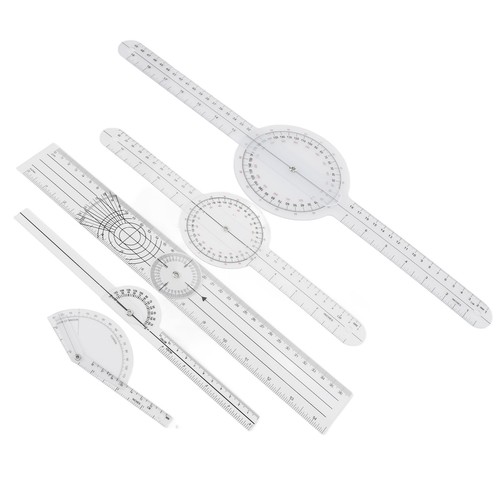 Goniometro Medico 5Pcs Goniometro Trasparente Plastica Joint Goniometro Set Kit - Foto 2 di 12