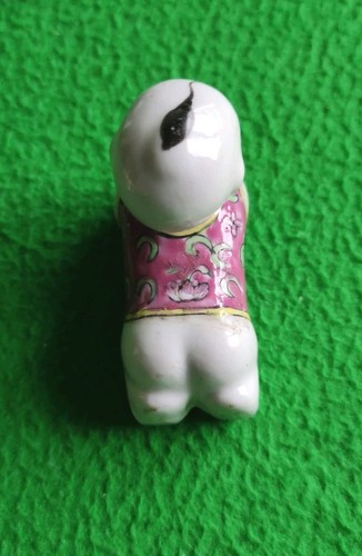Vintage Famille Rose Ceramic Chopstick Holder Rest Chinese Pillow Baby x 8 - Picture 4 of 10