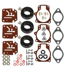 Autoparts 3-Pack Carburetor Carb Repair Kit with Float Replacement for Johnso...