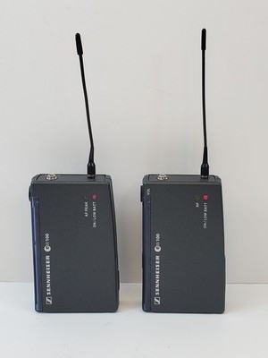 2 Sennheiser EK100 EW100 Bodypack Wireless Receiver 630-662 MHZ w/ Mic & Antenna
