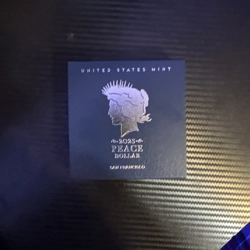 2025-S Proof $1 Peace Silver Dollar Box, OGP and COA