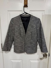 Anne Klein blazer black-and-white plaid pattern, size 4P