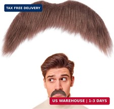Fake Mustache for Men Classic Halloween Self Adhesive Fake Beard Novelty S....