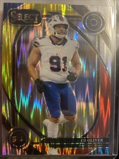 2024 Panini Select - Club Level Ed Oliver #254 Red & Yellow Shock Prizm