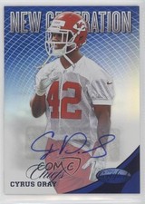 2012 Certified New Generation Mirror Blue Signatures 28/49 Cyrus Gray Auto r0m