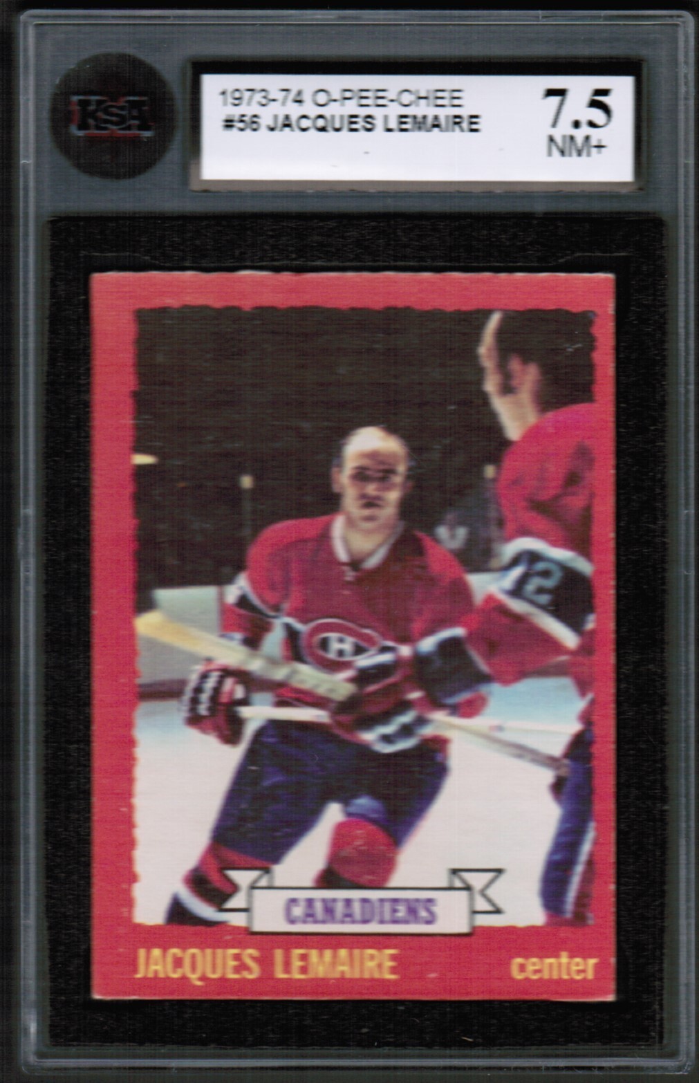 1973 74 OPC O-Pee-Chee #56 Jacques Lemaire KSA 7.5 Nm+