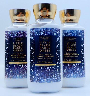 bath and body works little black party dress lotion 3 & MOISTURE BODY LARGE 8oz NEW how to sew a full skirt A-Line Asymmetrical Sleeveless Knee-Length Color:Raven vitamin E Our Super