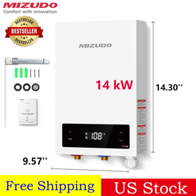 14kW Tankless Water Heater Electric 240V 2-3 Point of Use Hot Water Heater