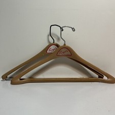 Vintage Lot of 2 Hard Plastic Suit Coat Pants Clothes Hangers Marked