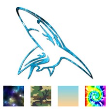Great White Bull Shark - Decal Sticker - Multiple Patterns & Sizes - ebn1379