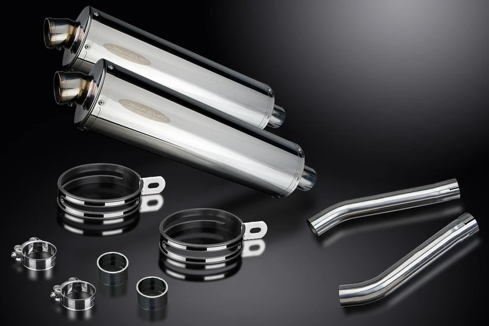 Suzuki DL1000 V-Strom 2002-2012 Slip On 18" Ovalado Acero Inoxidable Silenciador Kit Foto 3 de 4