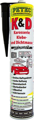 PETEC 94730 K&D Adhesive Sealant Body Glue Black 310ml Cartridge
