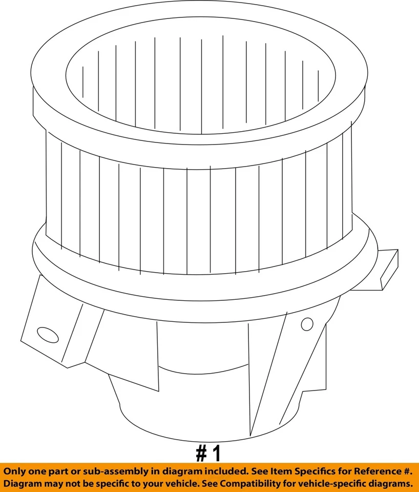 Motor de soprador HVAC dianteiro usado serve: 2012 Buick Enclave dianteiro grau A - Imagem 4 de 4