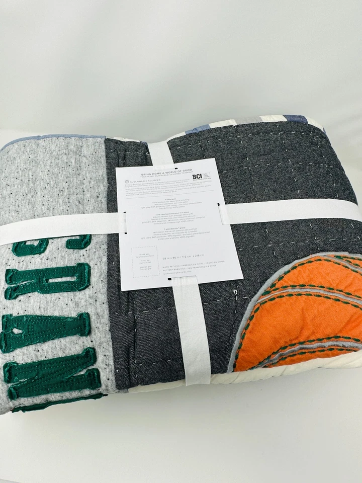 Edredón deportivo Pottery Barn Kids Sullivan talla doble nuevo con etiquetas Foto 3 de 4