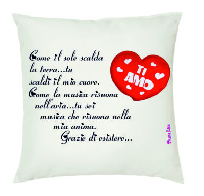 cuscini con scritte