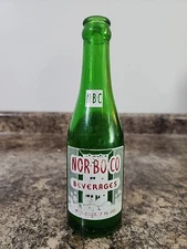 Vtg Nor Bo Co Beverages Soda Pop Bottle ACL Norfolk Nebraska