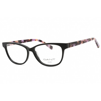 Gant Women's Eyeglasses Shiny Black Plastic Full Rim Cat Eye Frame GA4122 001