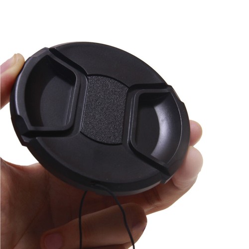 Camera Center Pinch Snap On Front Lens Cap Cover 49mm-77mm For Nikon Canon - Picture 12 of 20