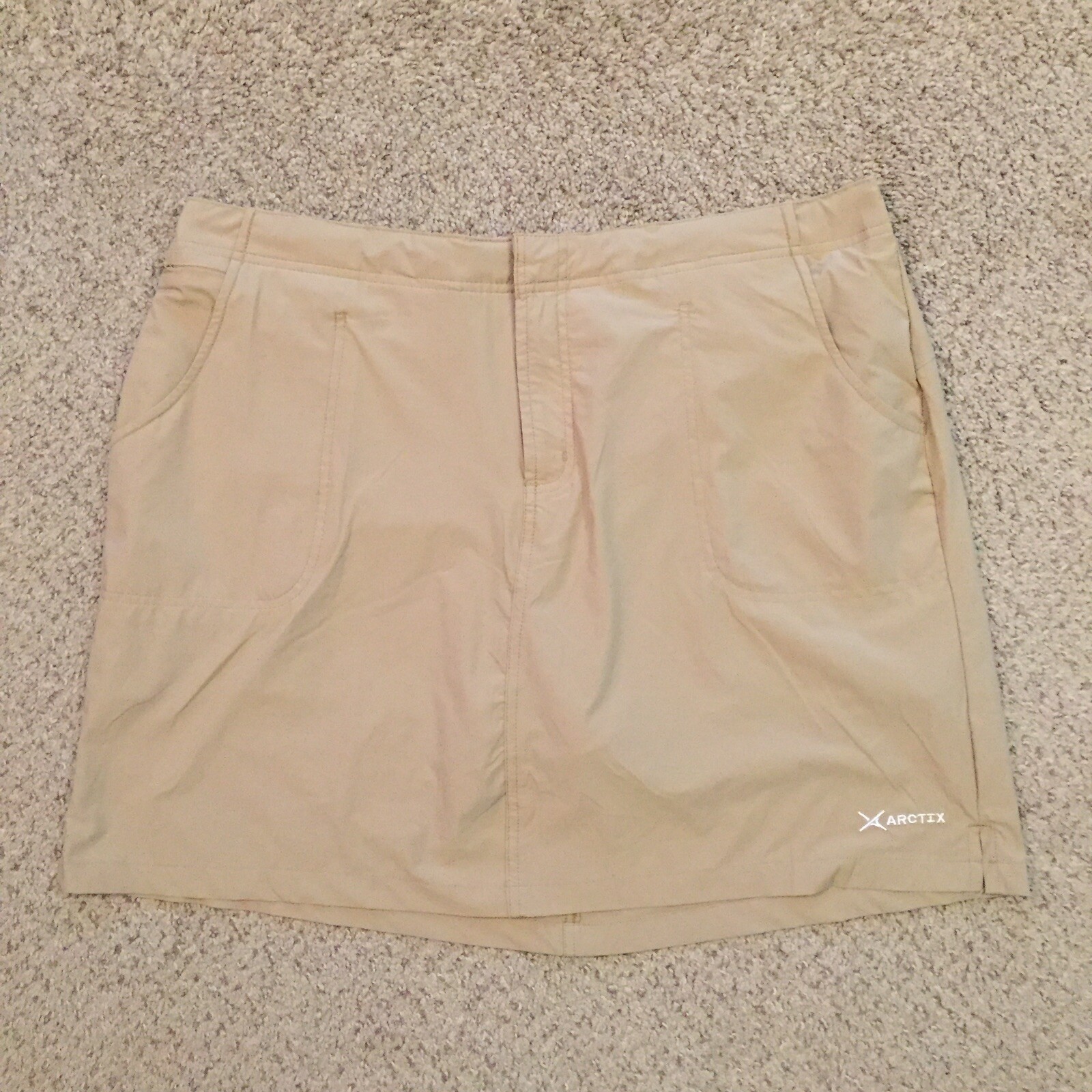 Arctix Skort Womens XL Knee Length Beige ALine Activewear Pockets eBay