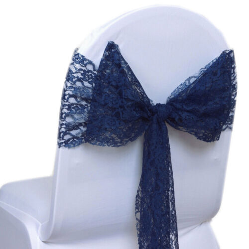 1/10/25/50/75/100/125/150/200 - LACE Chair Sashes Cover Bows wedding party decor - Picture 20 of 28
